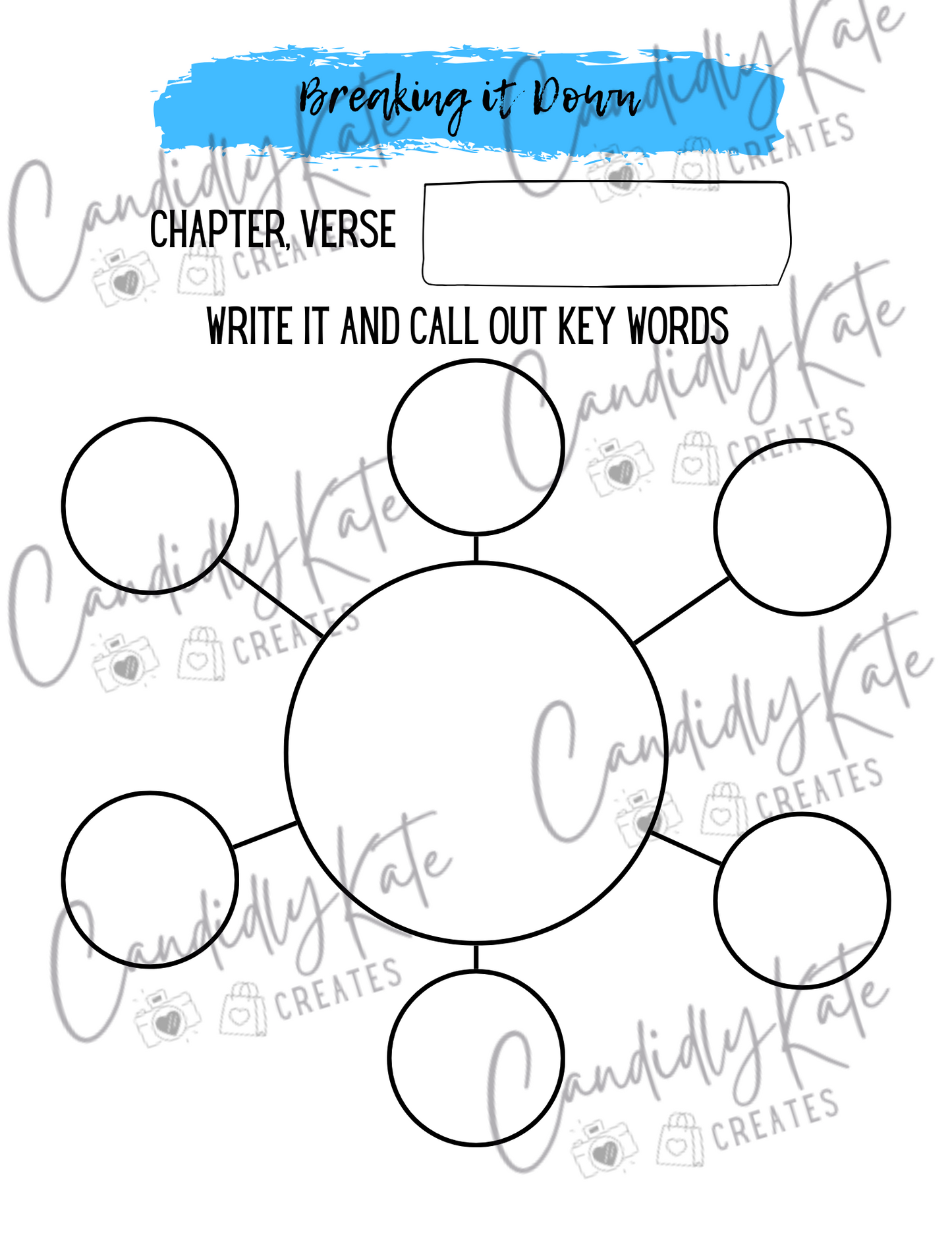 Digital Download: My Bible Memory Verse Digital Workbook