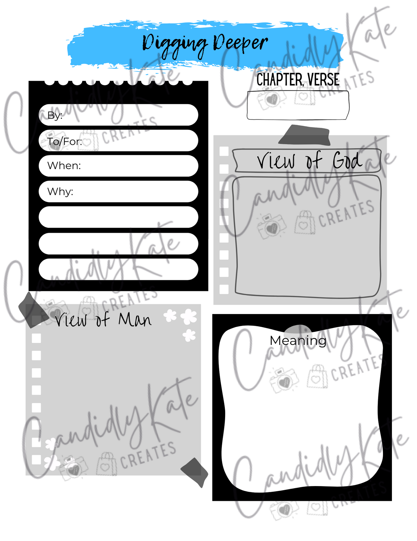 Digital Download: My Bible Memory Verse Digital Workbook