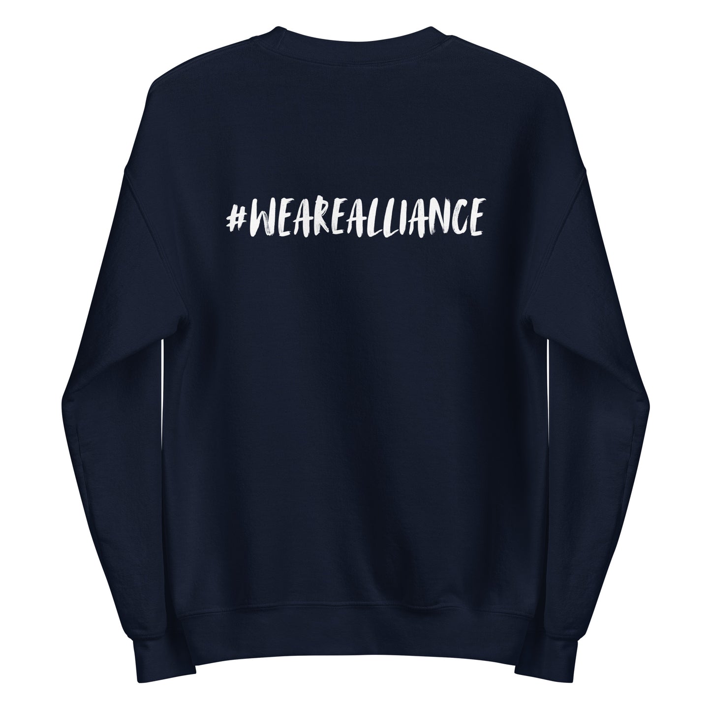 Alliance Mom Navy Crewneck Sweatshirt - Unisex, Gildan, Front and Back Design
