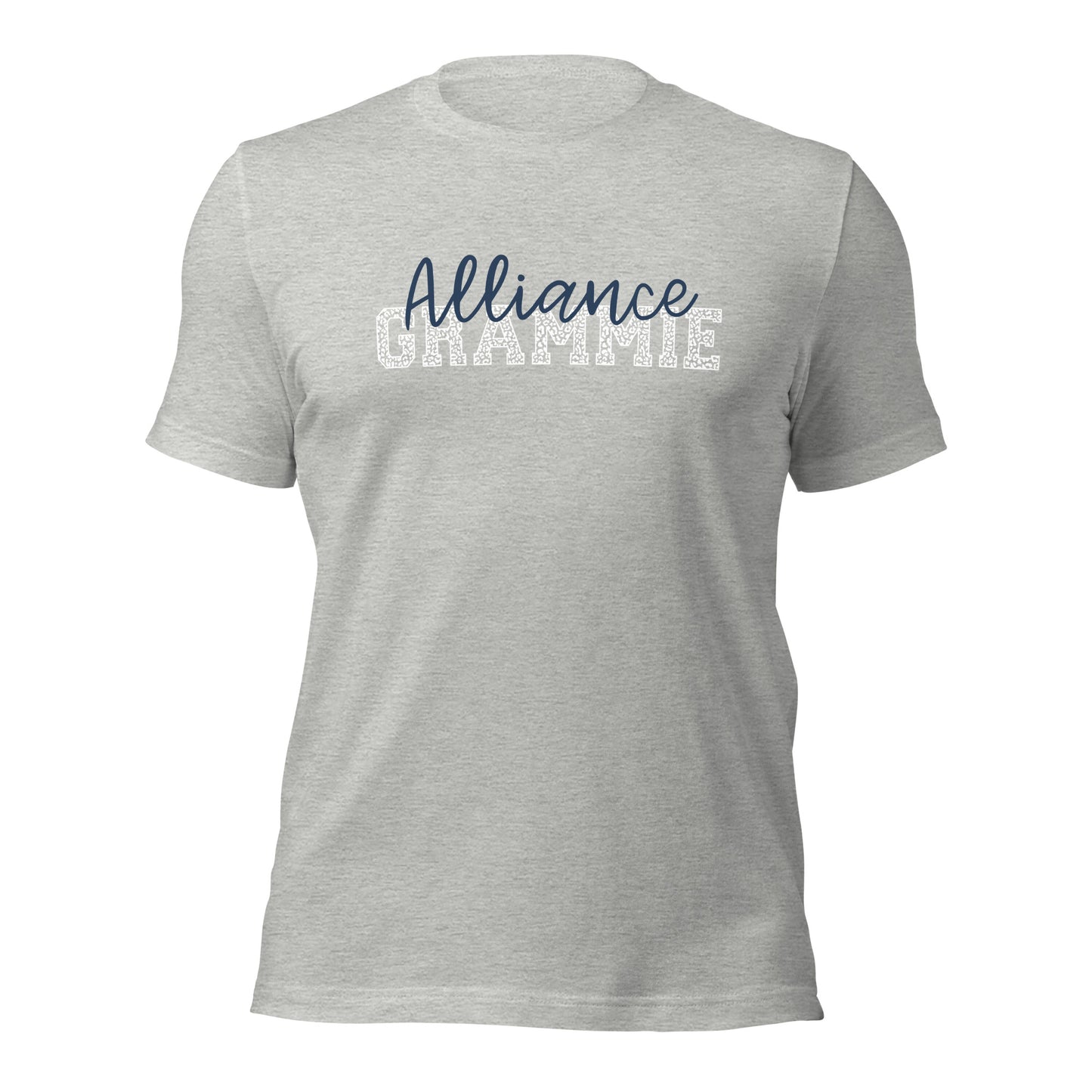 Alliance Grammie Navy/White Lettering - Bella + Canvas t-shirt - Front and Back Design
