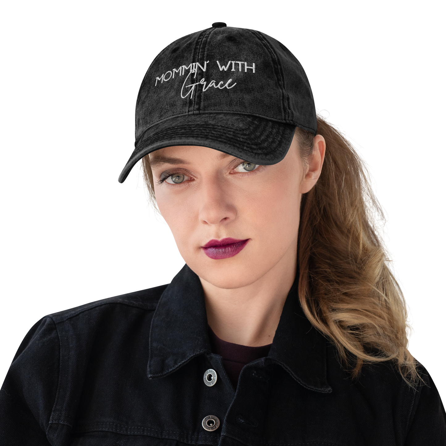 Mommin' With Grace Vintage Cotton Twill Cap