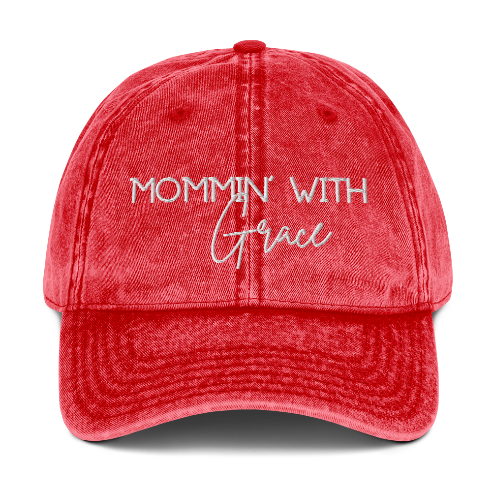 Mommin' With Grace Vintage Cotton Twill Cap