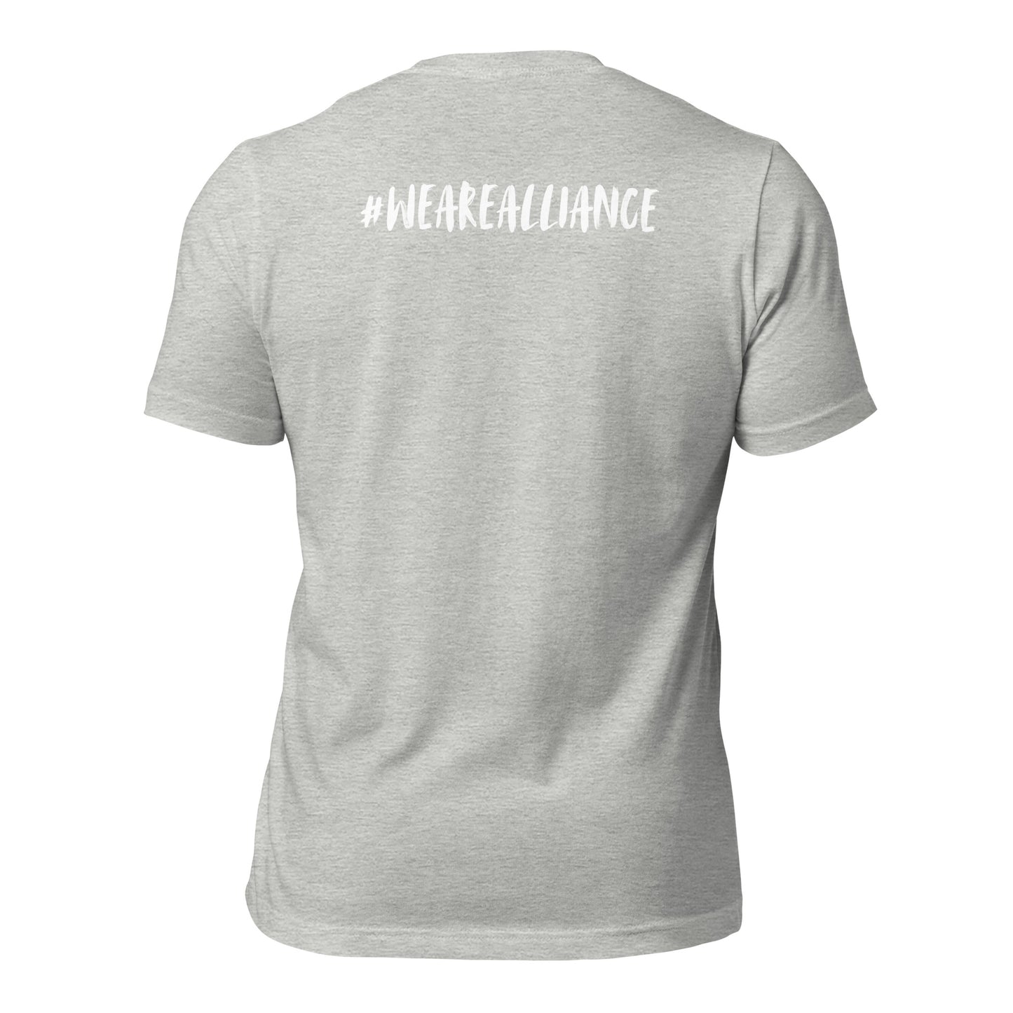 Alliance Mama Navy/White Lettering - Bella + Canvas Unisex t-shirt - Front and Back Design