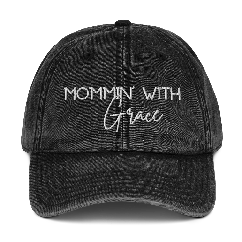 Mommin' With Grace Vintage Cotton Twill Cap