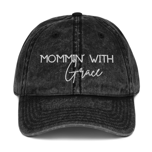 Mommin' With Grace Vintage Cotton Twill Cap