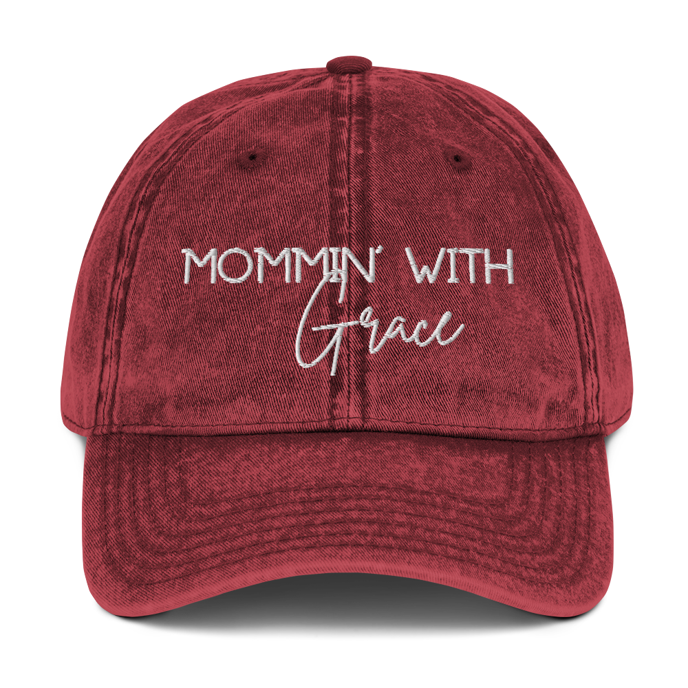 Mommin' With Grace Vintage Cotton Twill Cap