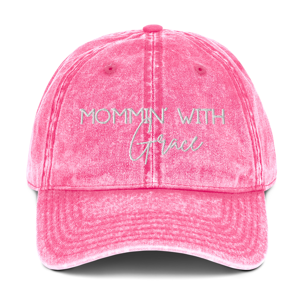 Mommin' With Grace Vintage Cotton Twill Cap